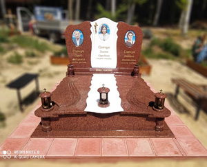 Виготовлення подвійних надмогильних памятників з граніту. Львів. Виготовлення подвійних надмогильних памятників з граніту - Львів.